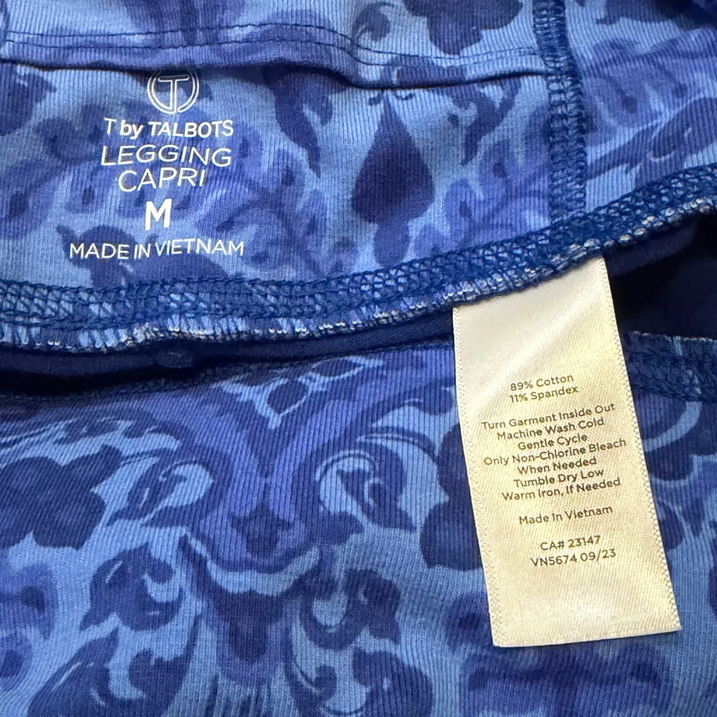 Talbots Navy Blue Legging Capri Pants Medium Stretch Capris NWT - Image 4