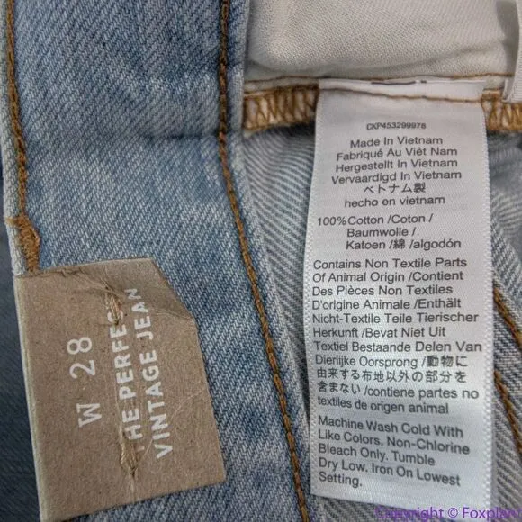 NEW Madewell The Perfect Vintage‎ Jean in Fitzgerald Wash, 28 - Image 16