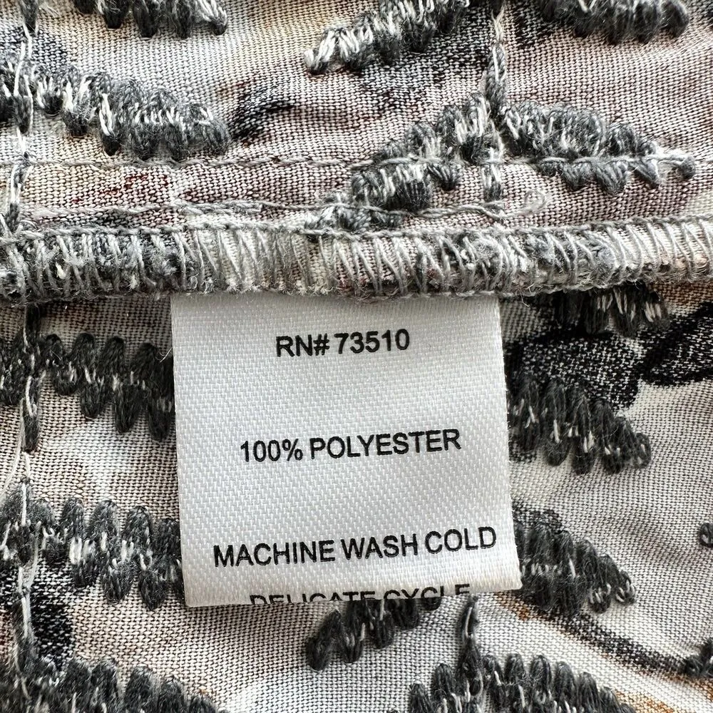 IVY JANE S Floral Dress Embroidered sweater Trim Bell Sleeve Boho Brown - Image 4