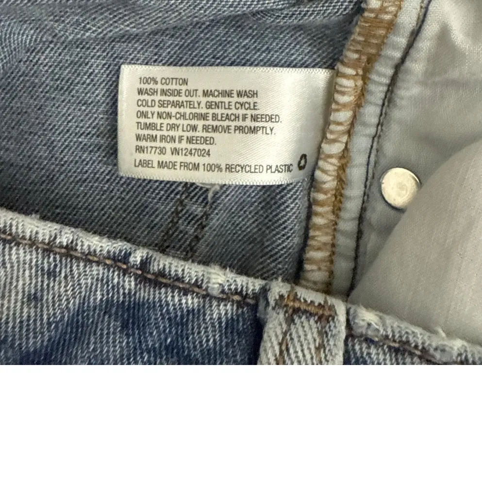 Wild Fable Basic High Rise Cutoff Distressed Button Fly Denim Jean Shorts Size 4 - Image 4