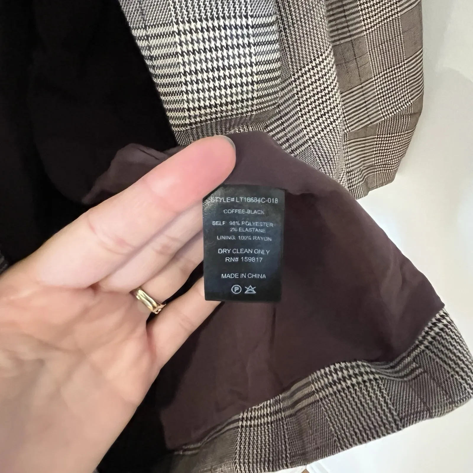 NWT Altar'd State Plaid Collared Longline Blazer Jacket Casual Chic Size L - Image 6