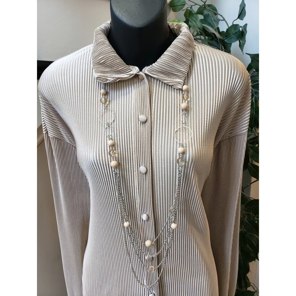 Champagne Pleated Lounge Set 2 - Image 9