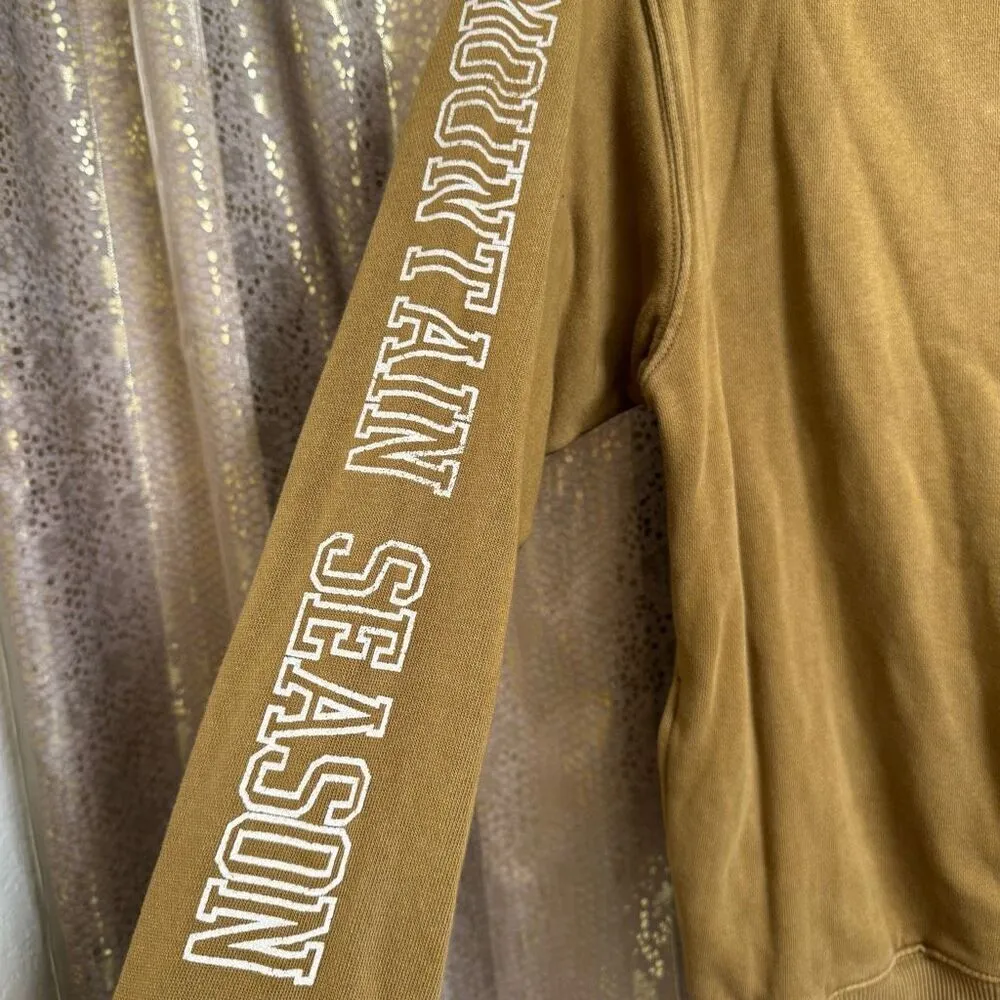 Aerie Mountain Season Golden Brown Mock Neck Sweater Small - Image 5