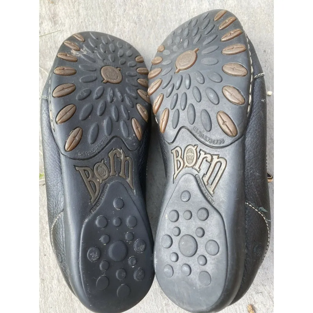 Womens Born Hawkeye W32141 Black Leather + Suede Bicycle Toe Comfort Oxford US 9 - Image 2