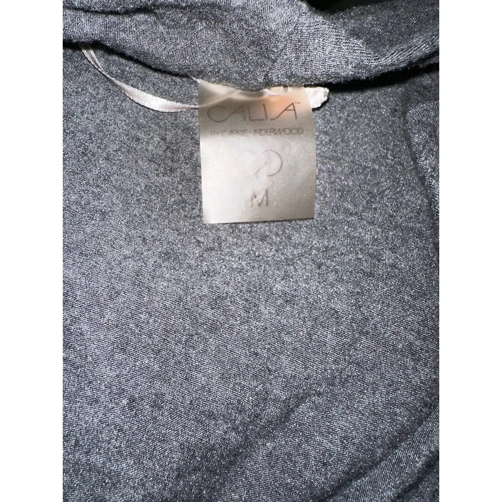 Calia by Carrie Underwood Cris Cross Top Gray Long Sleeve Medium - Image 3