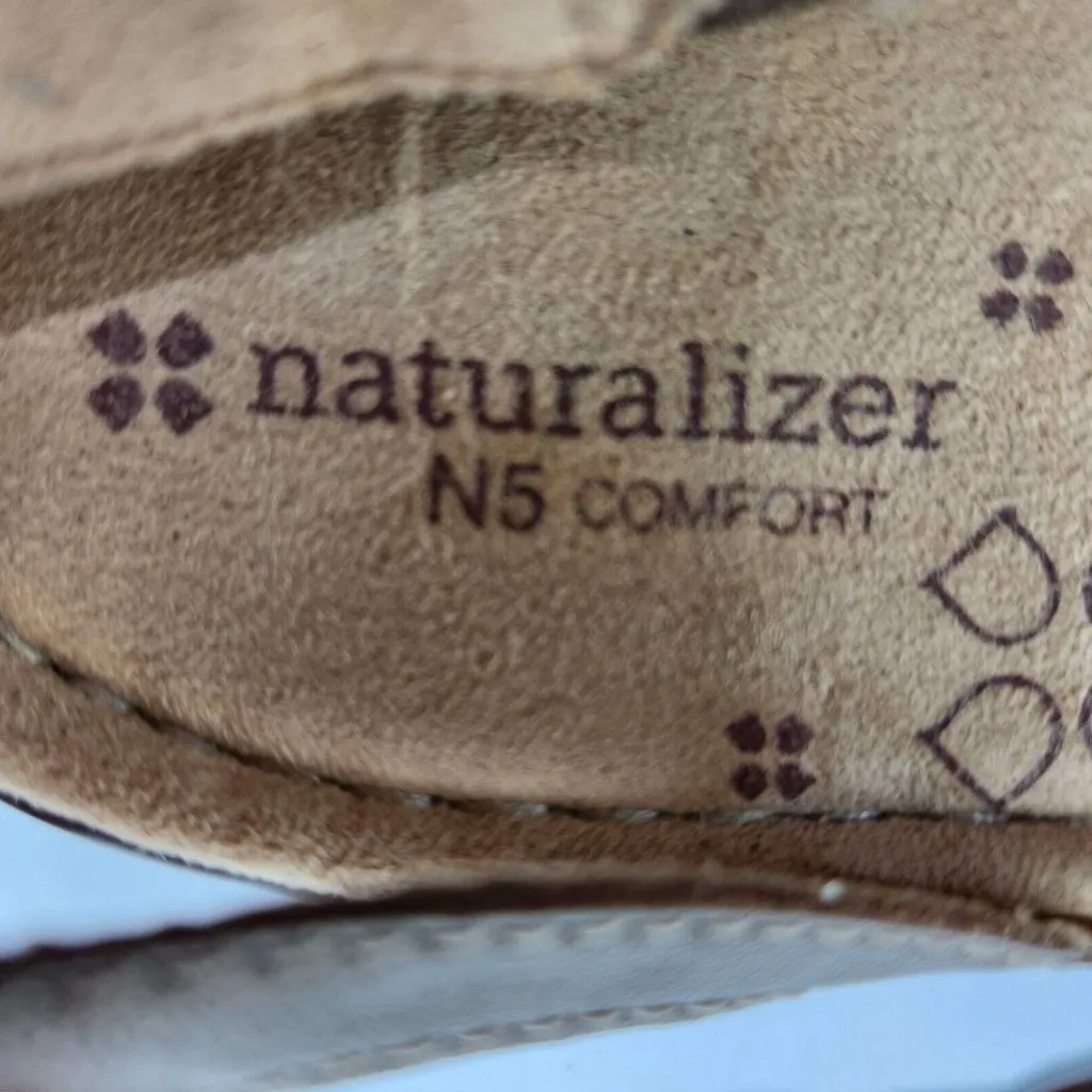 Naturalizer Jamboree N5 Comfort Womens Leather Sandals Gladiator Flats Size 10 - Image 3