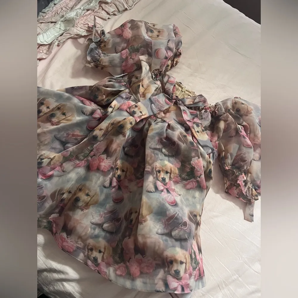 Selkie The Golden Paradise Mini Shabby Chic Dress Pink Size L - Image 2