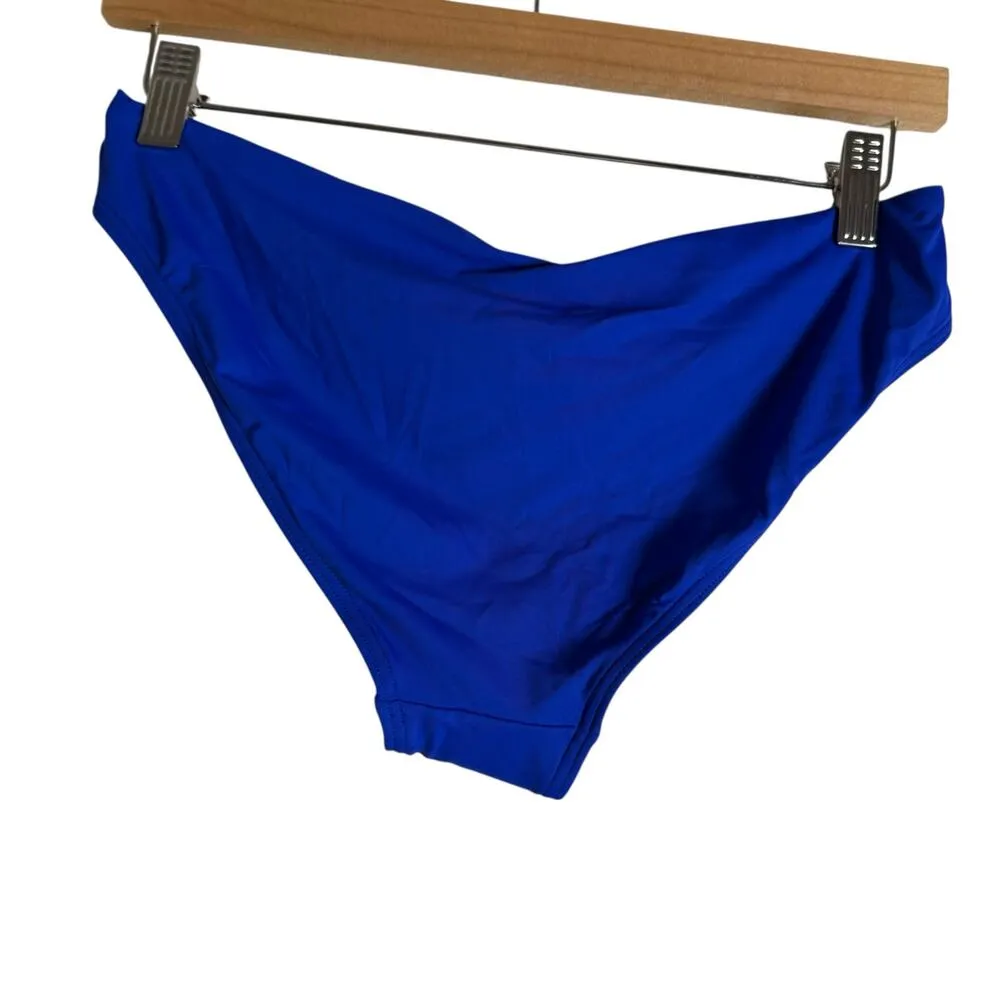 Sea Level Essentials Cobalt Blue Ruffled Hipster Two Piece Bikini Swimsuit Set 8 - Image 9