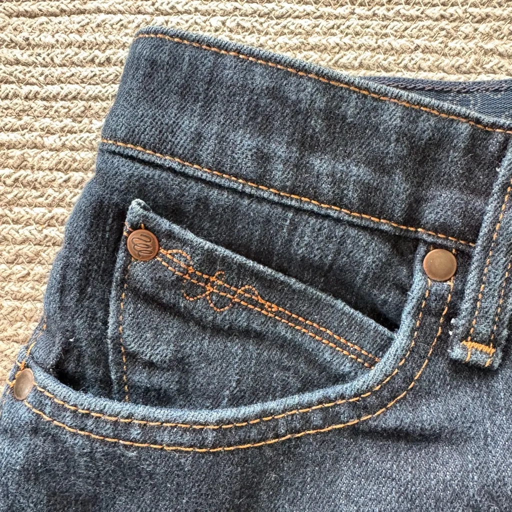 Wrangler Q-Baby Dark Rinse Bootcut Denim Jeans Size 7/8 x 32 - Image 5