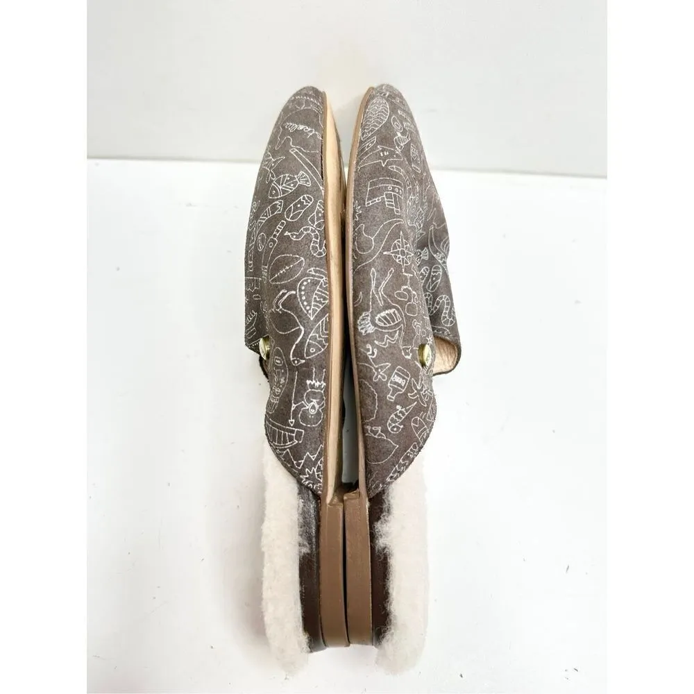 Australia Luxe Collective Marcos Mule Womens 5 Brown Leather Shearling Flats - Image 5