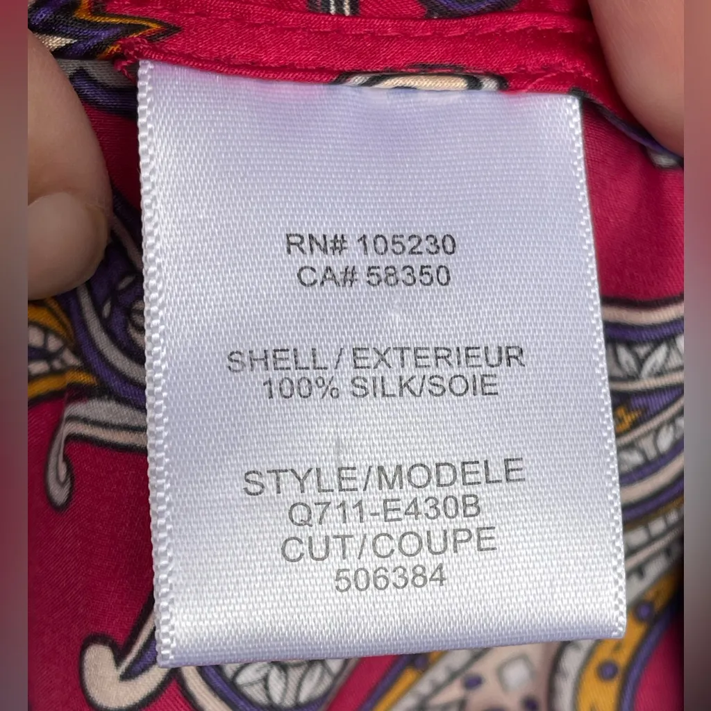 Equipment flowing paisley silk pants size small - Image 9