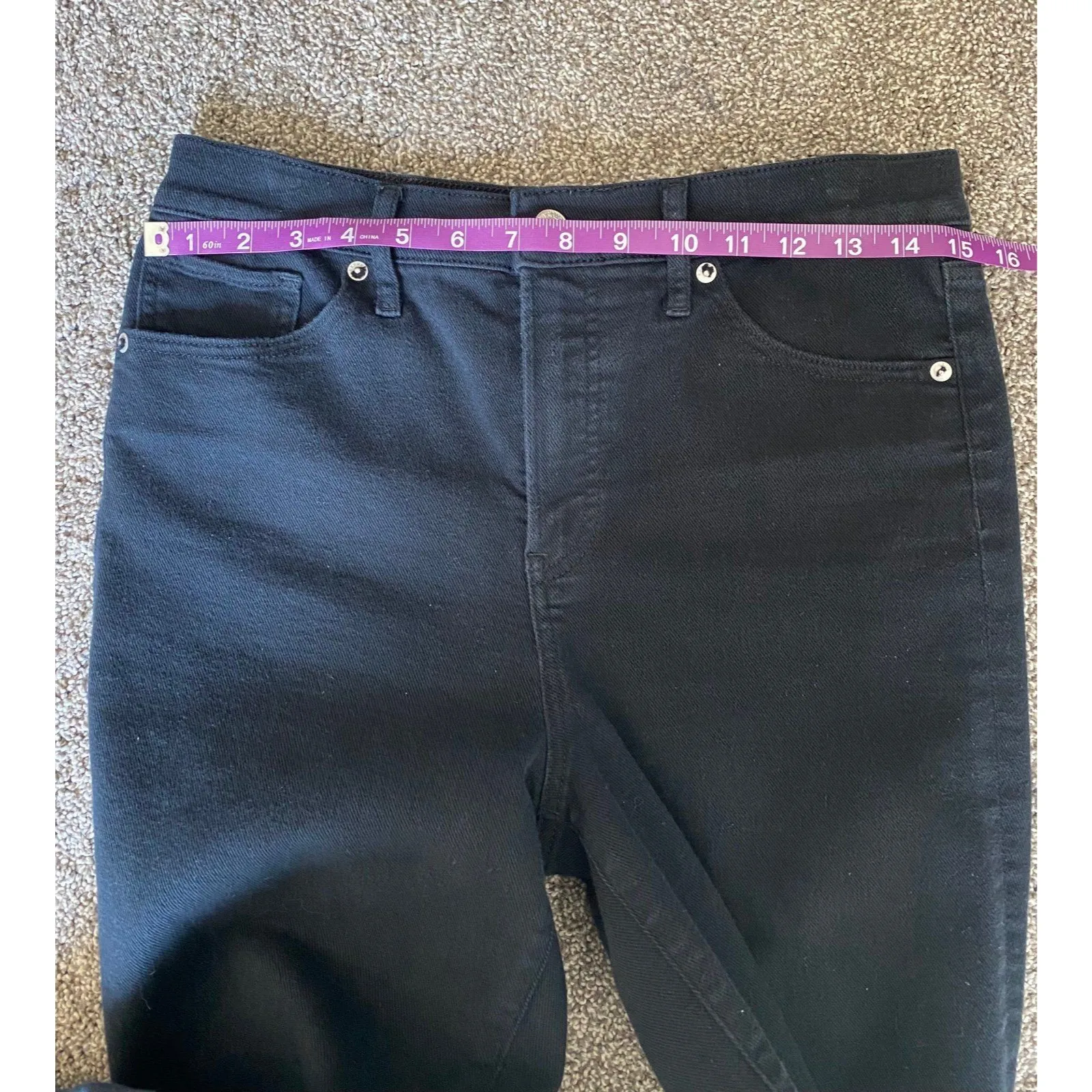 Express High-Rise Black Straight-Leg Jeans - Image 4