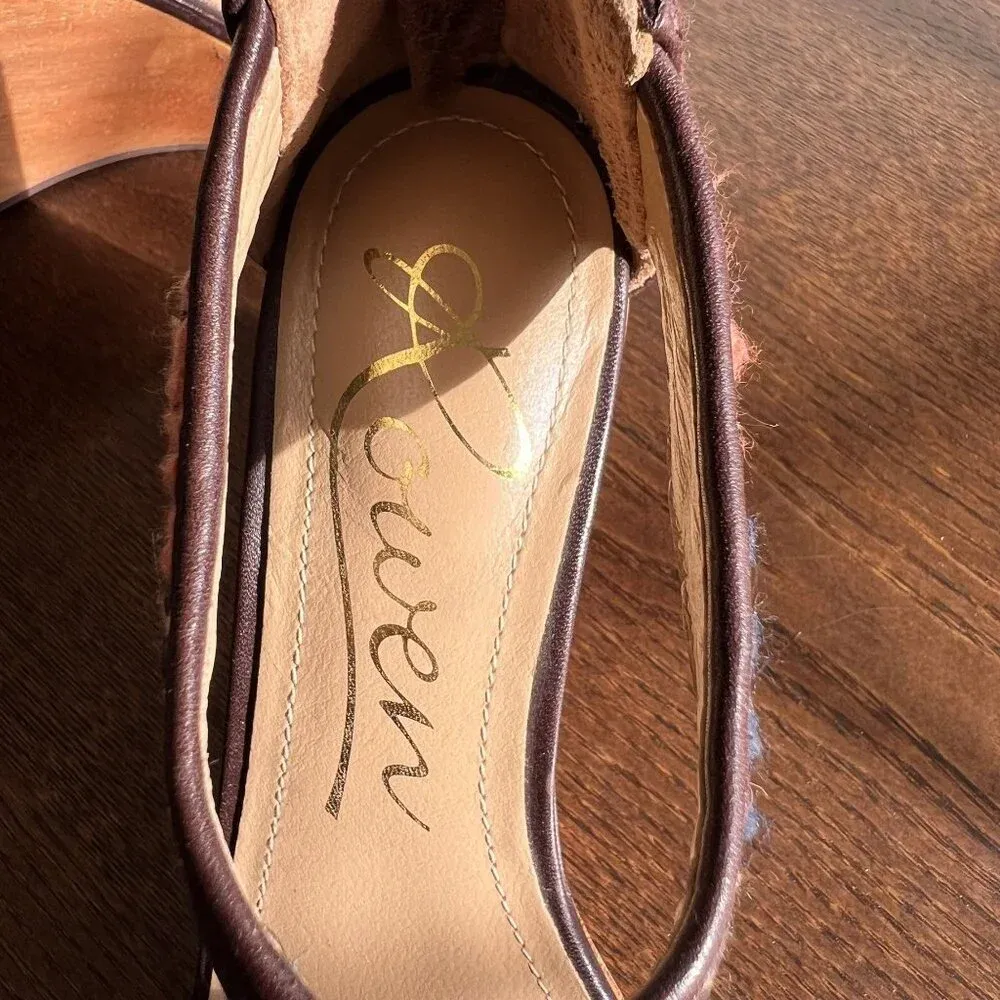 ROWEN Womens Woven Red & Blue Wedge Sandals Size 6‎ With Back Zipper Closure - Image 7