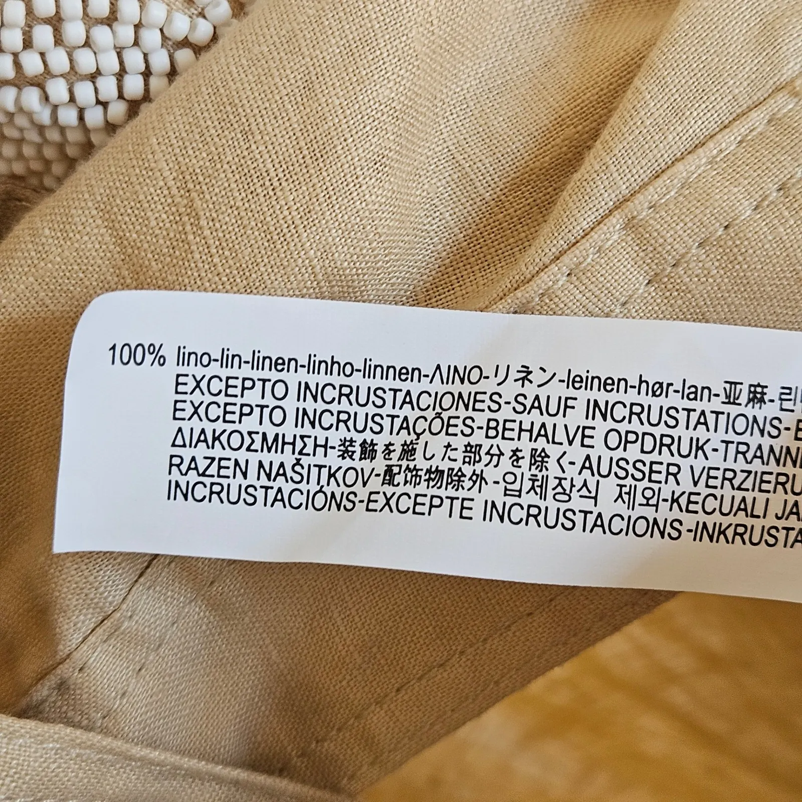 Zara Limited Edition Linen Dress With Beading‎ Size M Blogger Favorite - Image 10