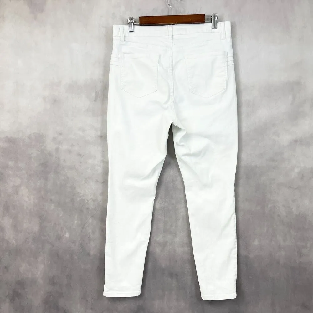 Vanilla Star Womens Jeans Size 14 Curvy Bold Elements White Summer HR Slimming - Image 2