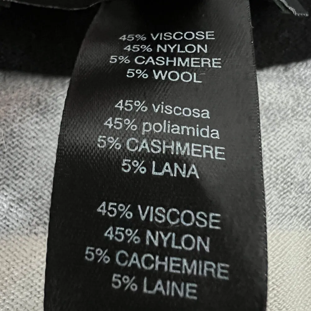 White House Black Market Cape Wrap One Sz Open Asymmetrical Cashmere Wool Blend - Image 8