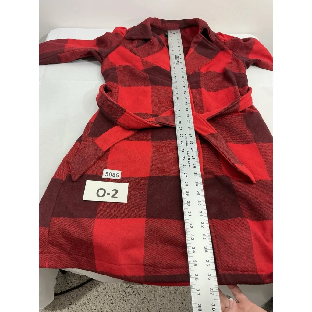 Womans G By Giuliana Black Label Trench Coat MP Multicolor Checked Belt Size undefined - Image 6