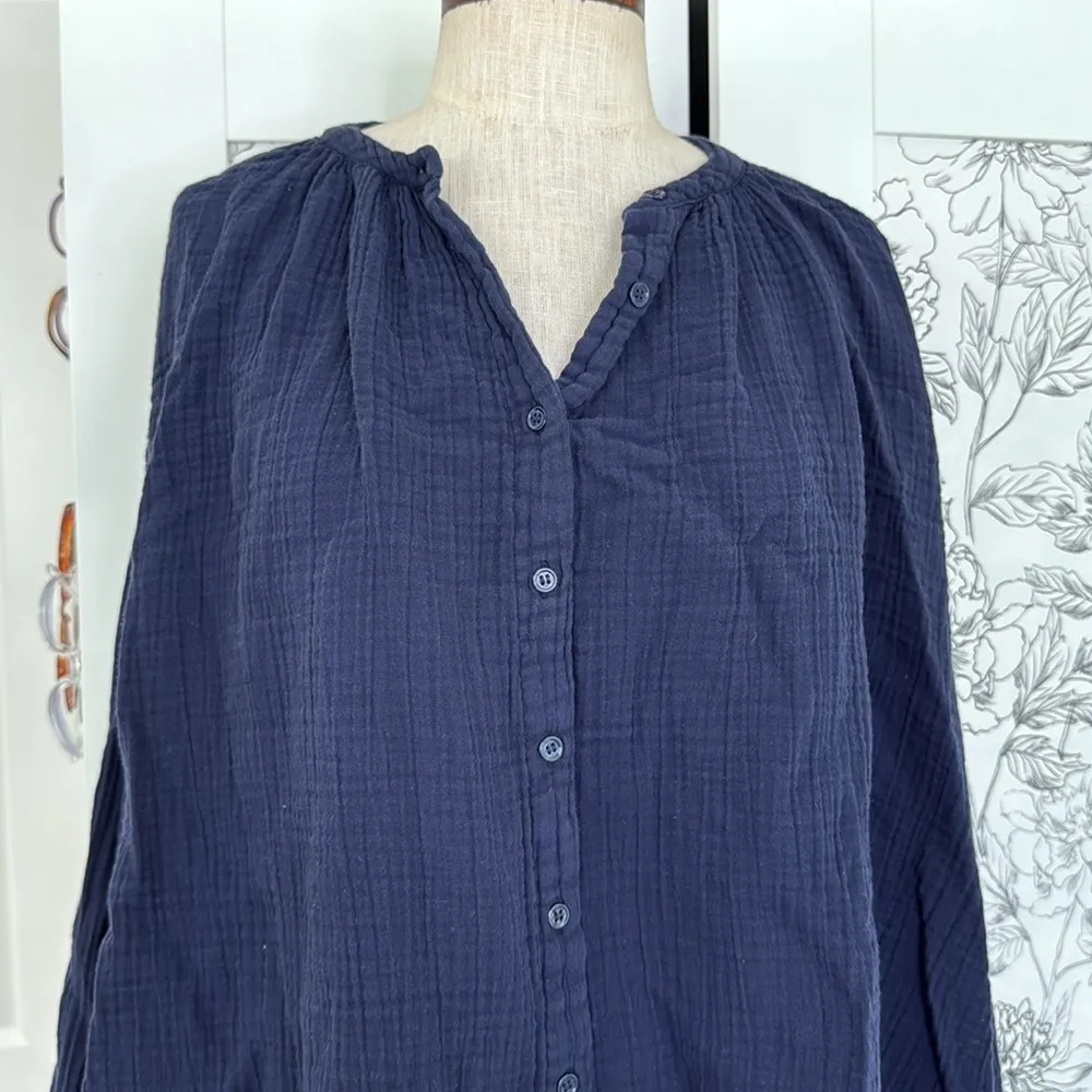 Sundry cotton gauze balloon sleeve blouse - Image 8