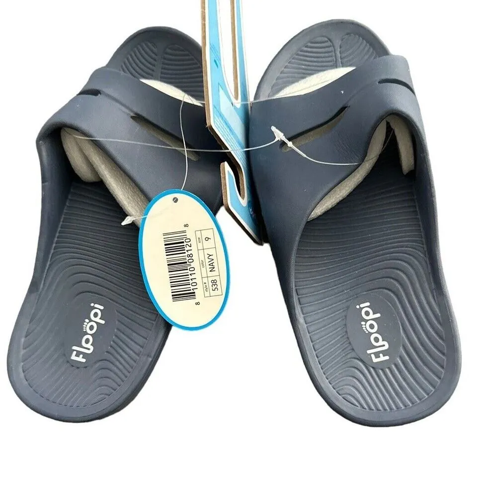 Floopi Unisex Adult's Lightweight Slide Sandals Size 9 Navy Blue - Image 5