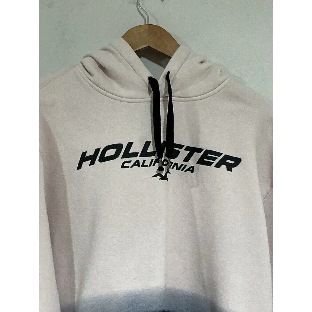 Womans Holister Pullover Hoodie Medium Pink Blue With Logo - Image 2