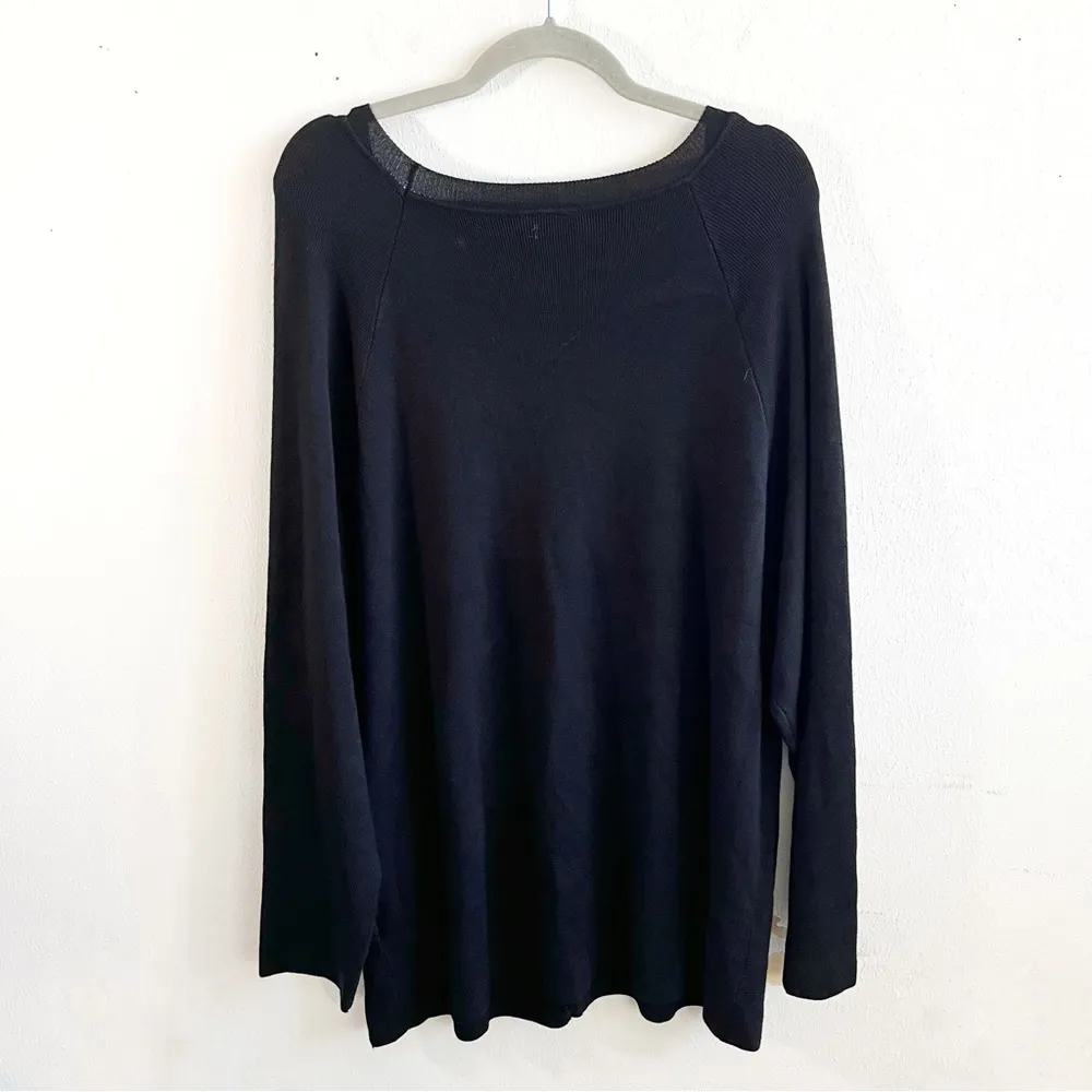 City Chic Sweater Black Criss Cross Long Sleeves Knit Sz 22 (XL) NWT - Image 10