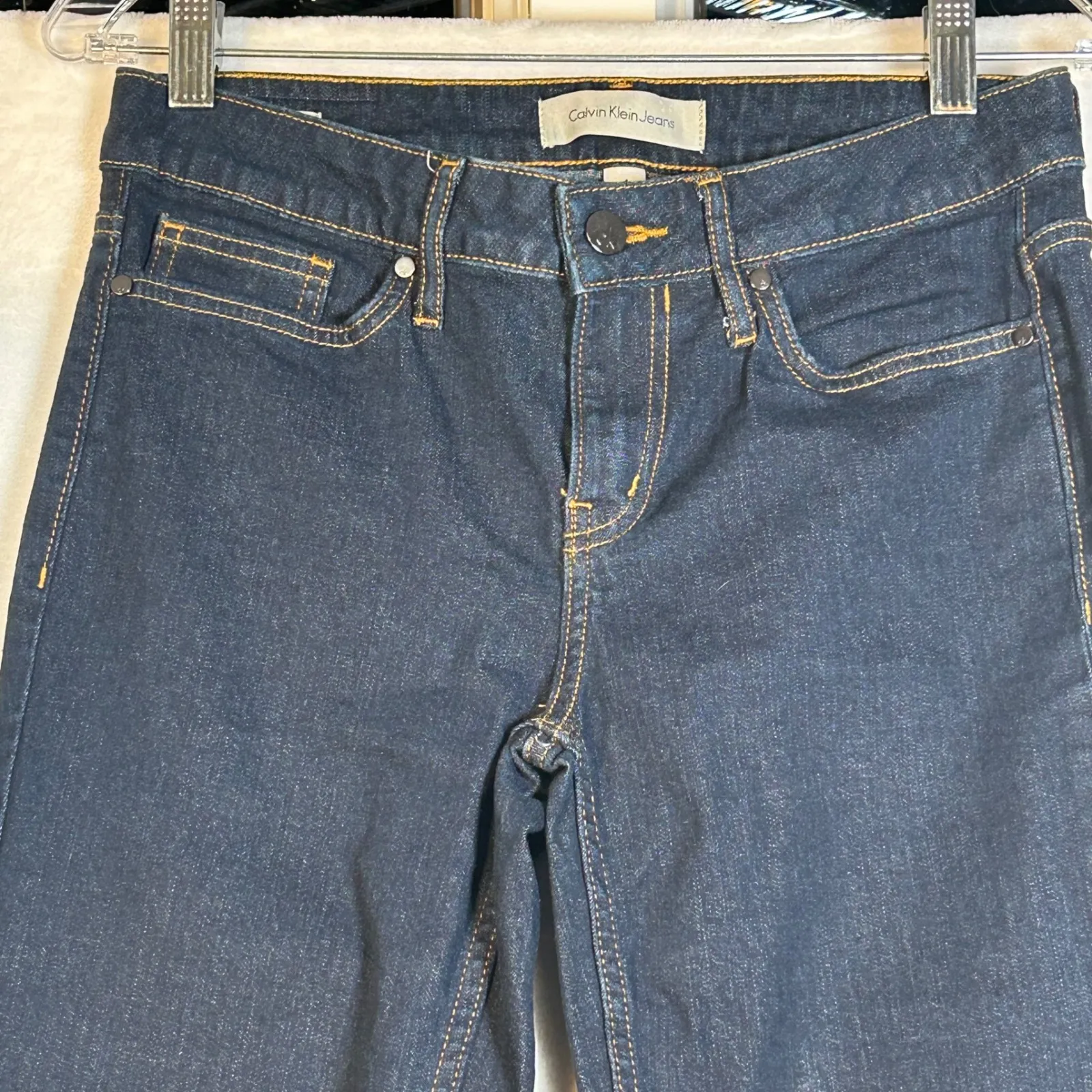 Calvin Klein Jeans Women's Dark Wash Ankle Legging Denim Jeans Size 4 - Image 7