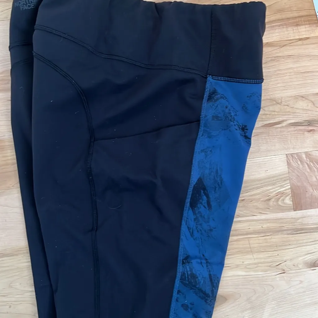 North Face Leggings Women’s Plus Size Black & Blue Elastic Waistband Size 1X - Image 11