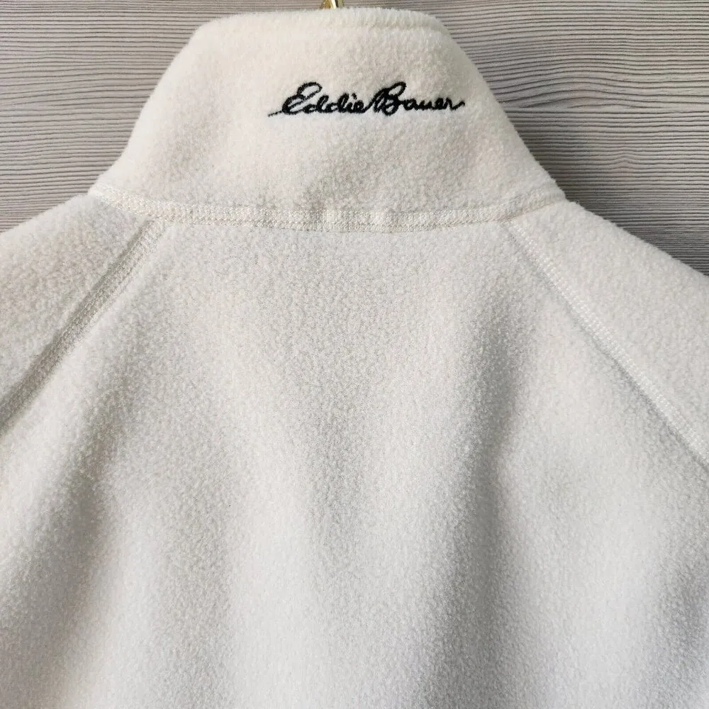 Eddie Bauer Vintage Womens Polartec Pockets Zip Golf Graphic Fleece Vest Sz M - Image 5