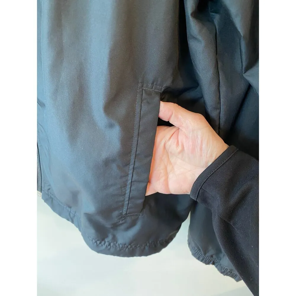 Nike Long Sleeve Stand Collar Full Zip Windbreaker Running Jacket Black Women XL - Image 3