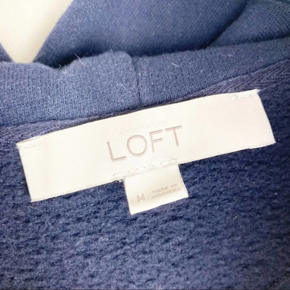 Ann Taylor Loft Navy Blue Open Front Cardigan - Image 2