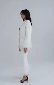 'Iman' Ivory Oversized Blazer - Image 4