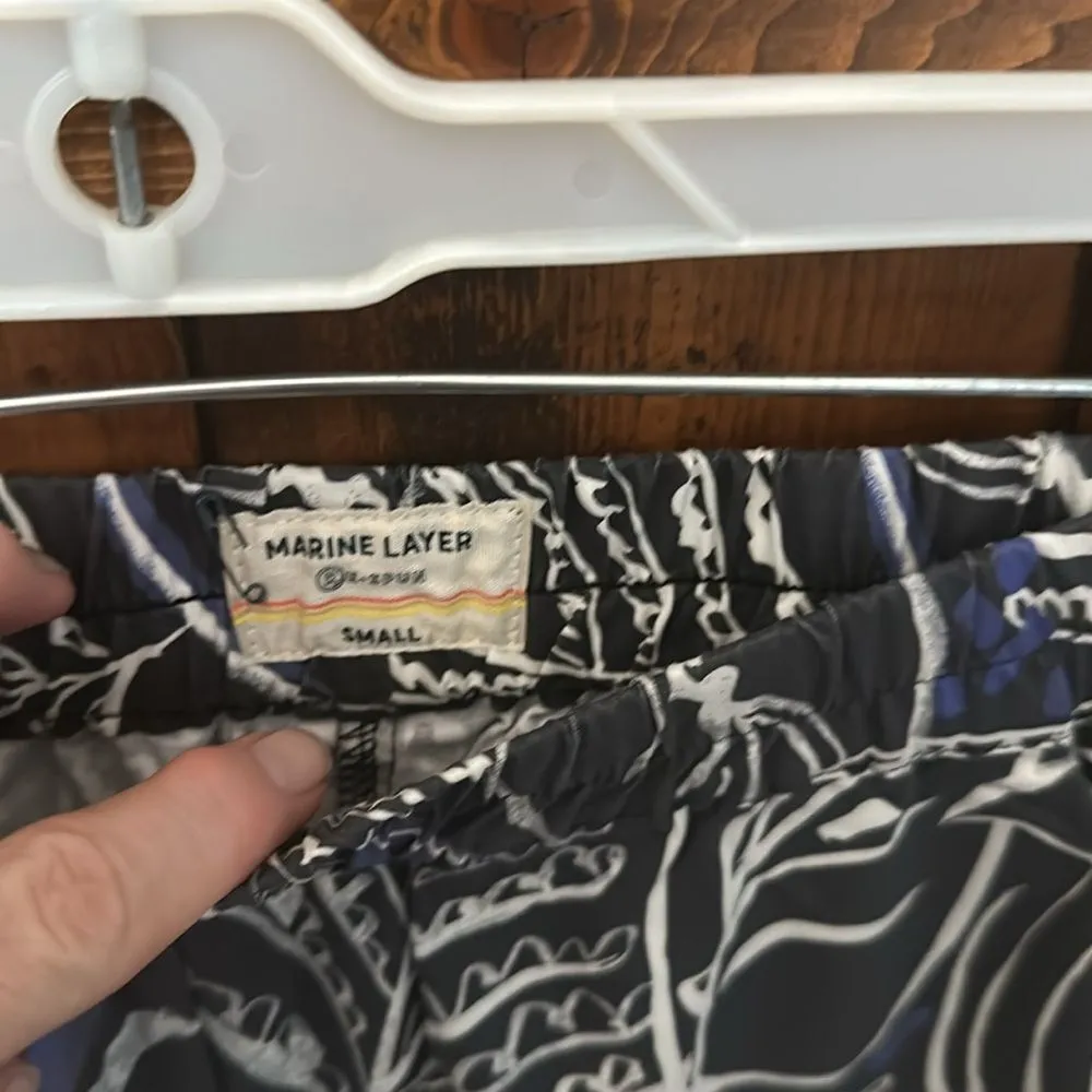 Marine Layer Allison Ankle Pant Phantom Foliage Print, Size S - Image 3