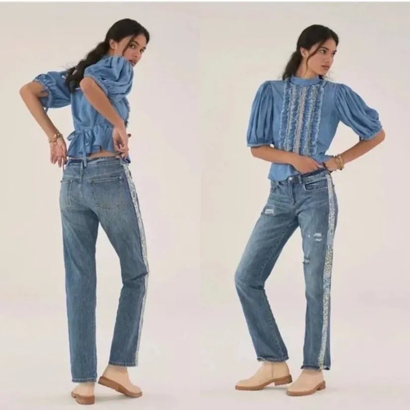 PILCRO Boyfriend Leopard Print Jeans - Image 8