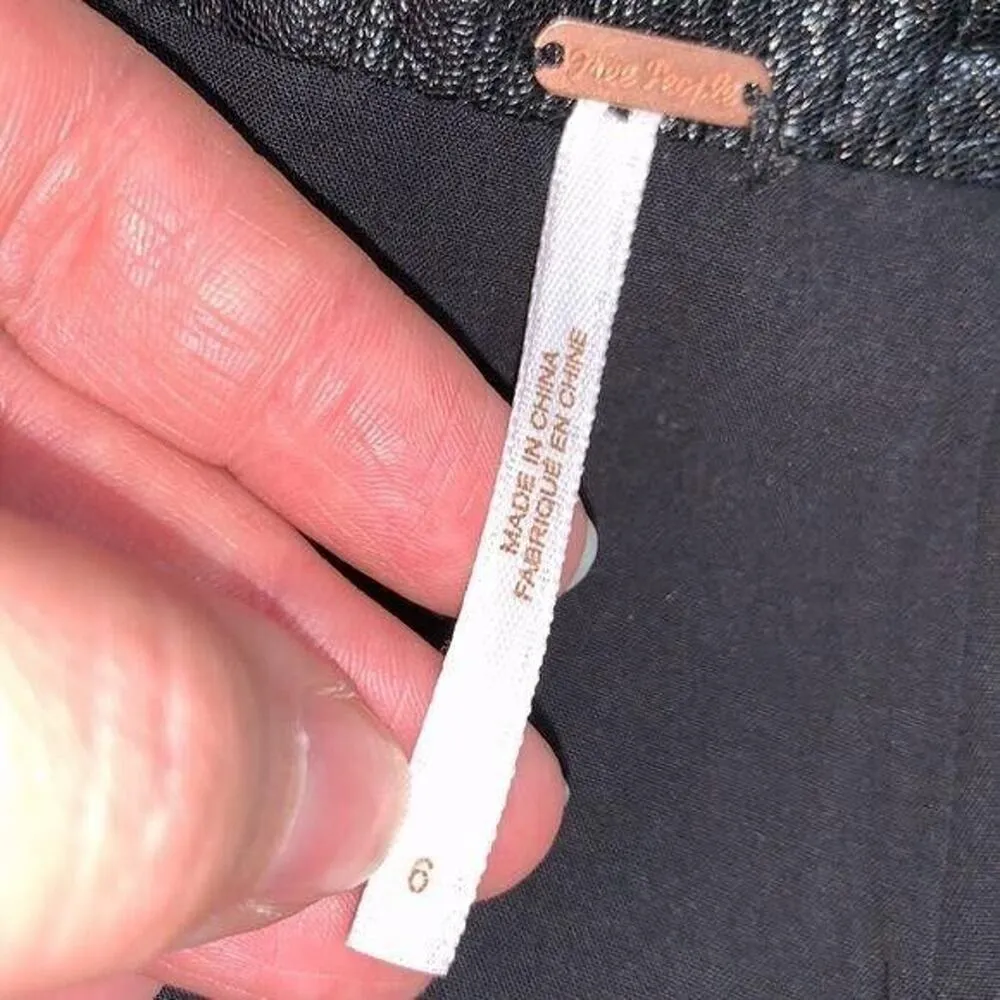 Free People Womens Faux Leather Mini Skirt Payton High Waist Paperbag Waist Sz 6 - Image 12