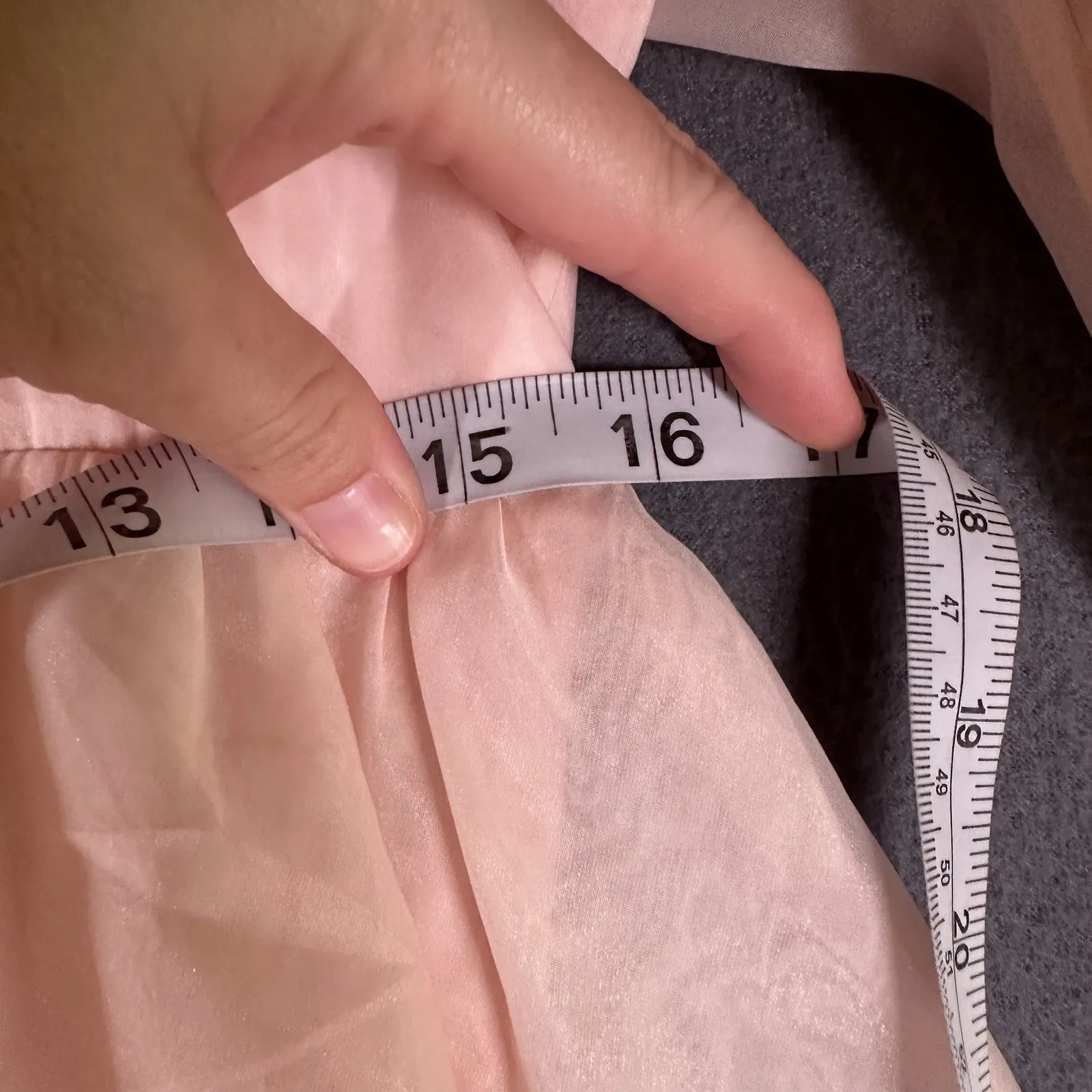 Anna Grace Dress Womens Large Pink Puff Sleeve Square Neck Sheer Overlay Party - Image 15