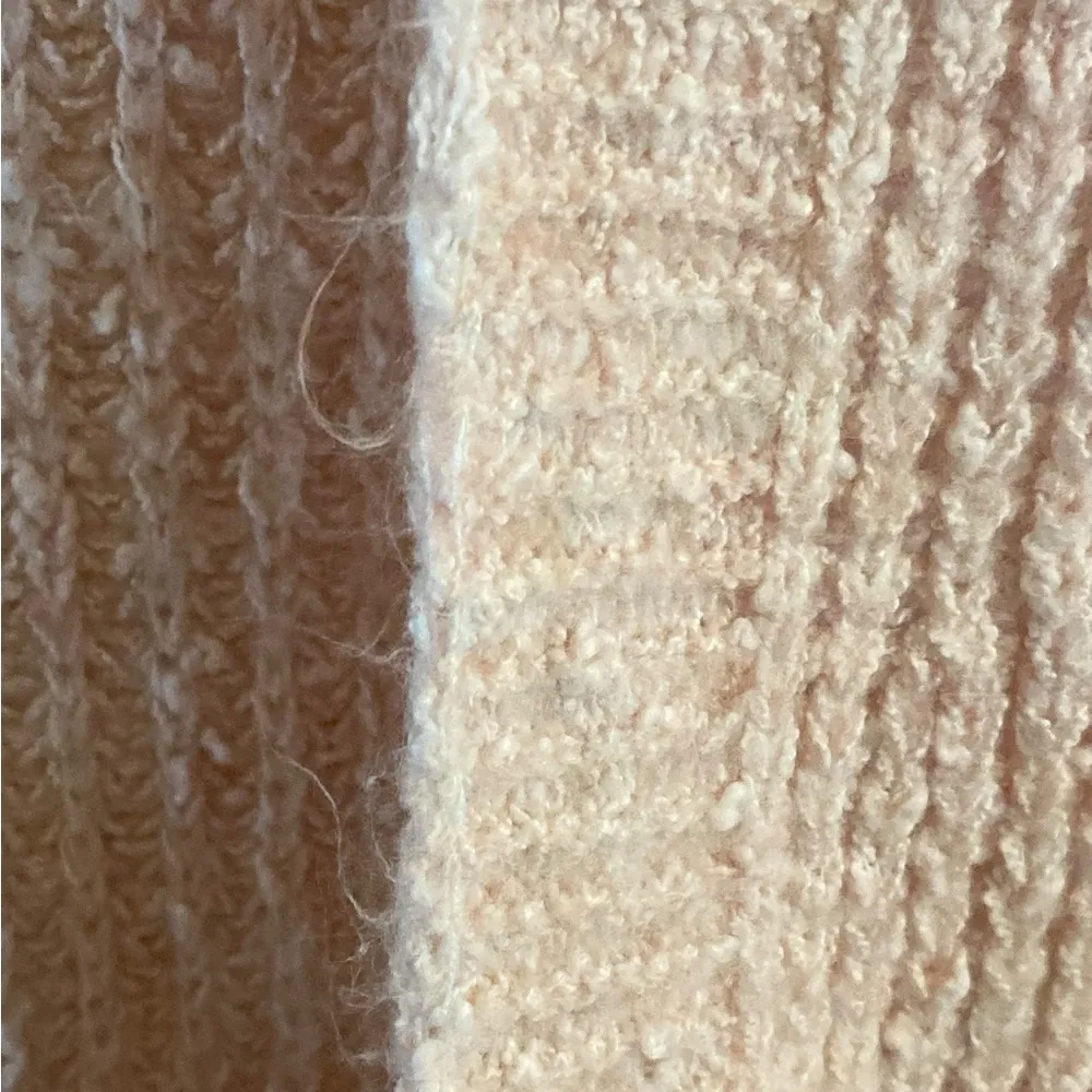 Abercrombie & Fitch Pink Cable Knit open Cardigan Sweater chunkyknit balletcore - Image 5