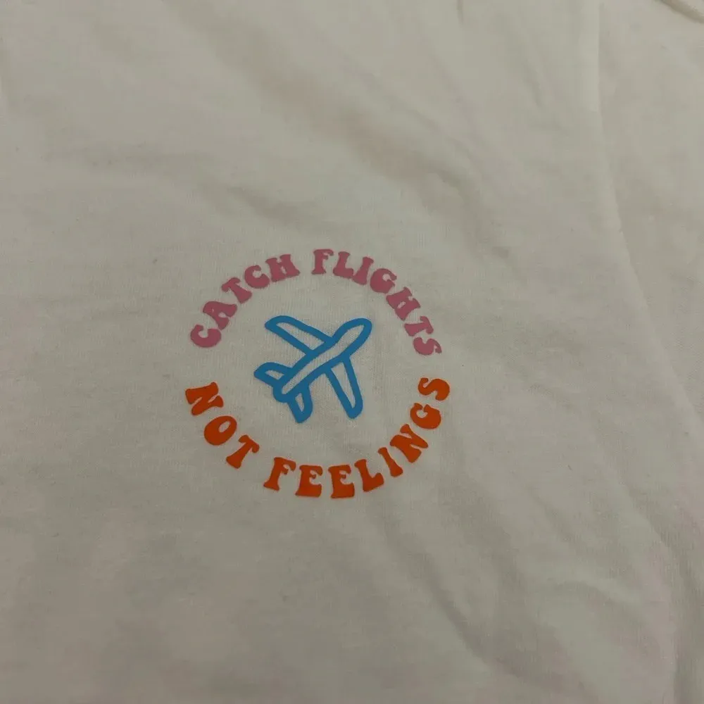 Catch flights not feelings shirt White Size L - Image 3