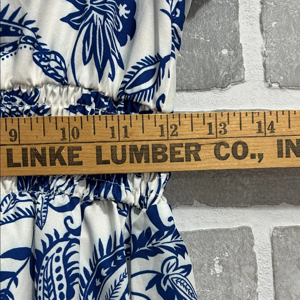 SHEIN Clasi floral print butterfly sleeve ruffle hem maxi dress women’s size med - Image 12