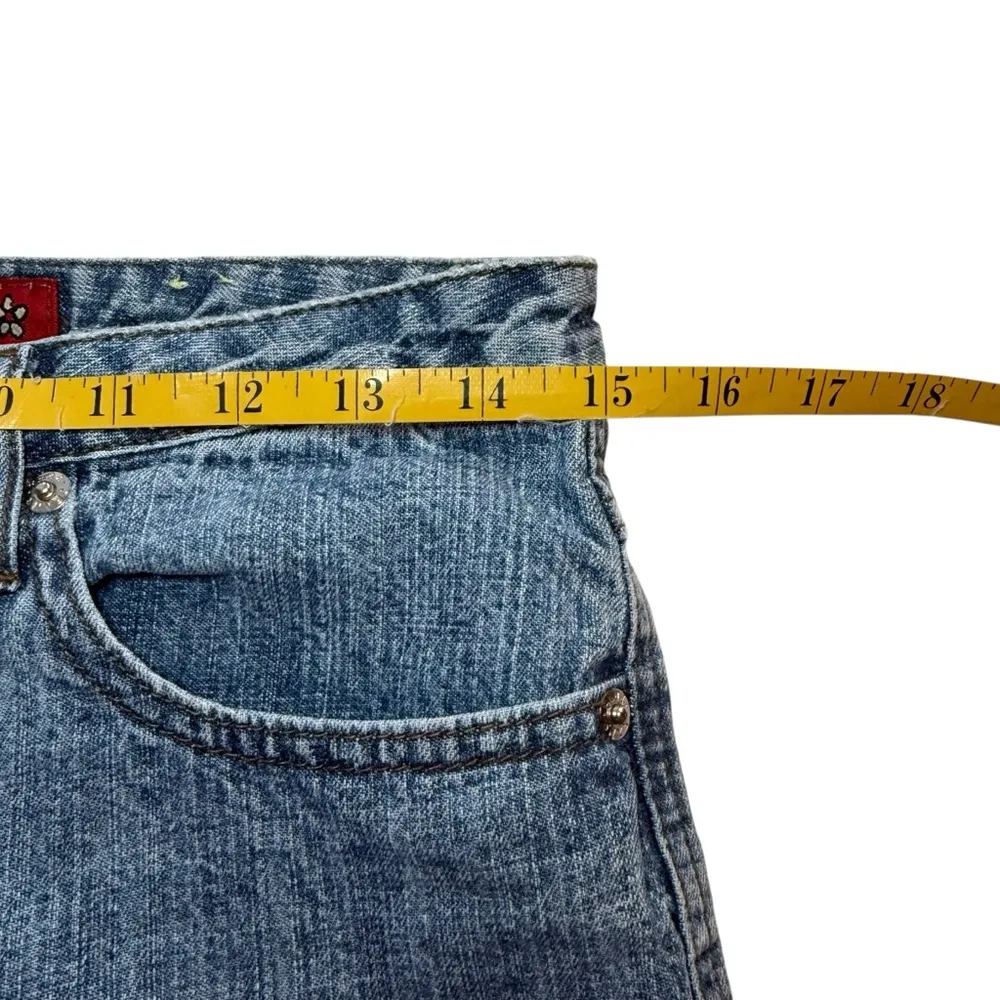 Vintage 90s Y2K Mudd Jean Shorts 16R Medium Wash Stretch Casual Classic Denim - Image 7