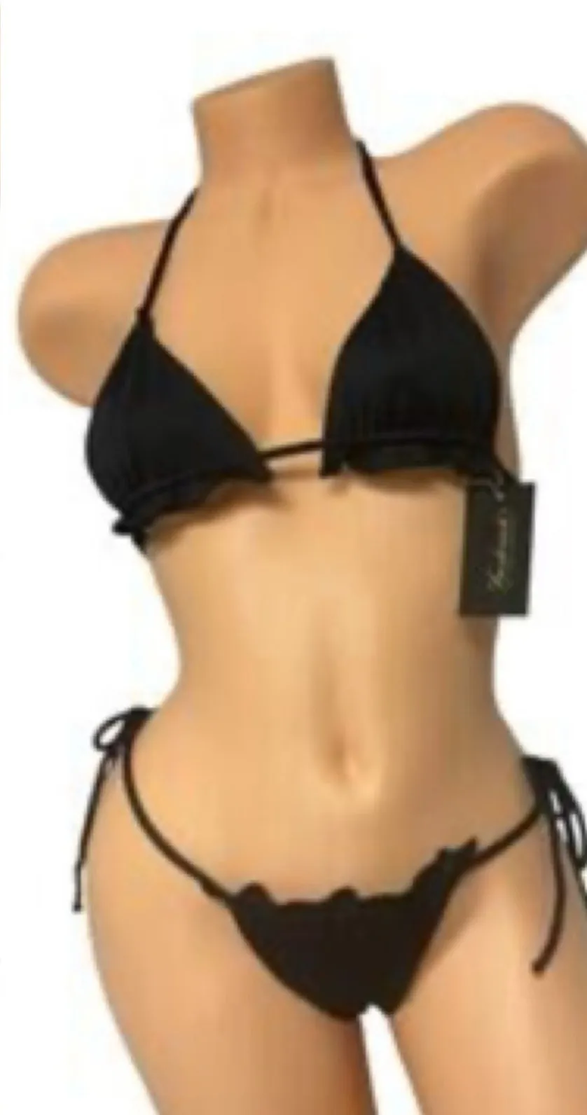 Frederick’s of Hollywood Avalon Black String Bikini Set NWT Small/Medium - Image 1
