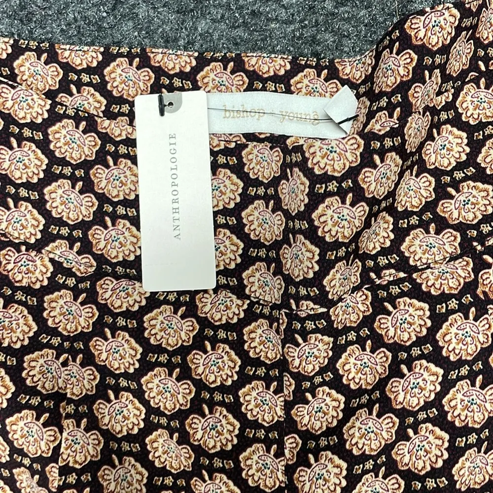 Anthropologie Bishop + Young Gypsy Wide Leg Pant NWT Size Small Tile Print Red - Image 2