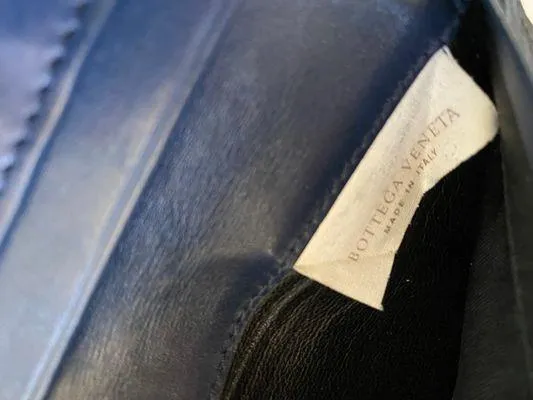 Vintage Bottega Dark blue Long Wallet - Image 8