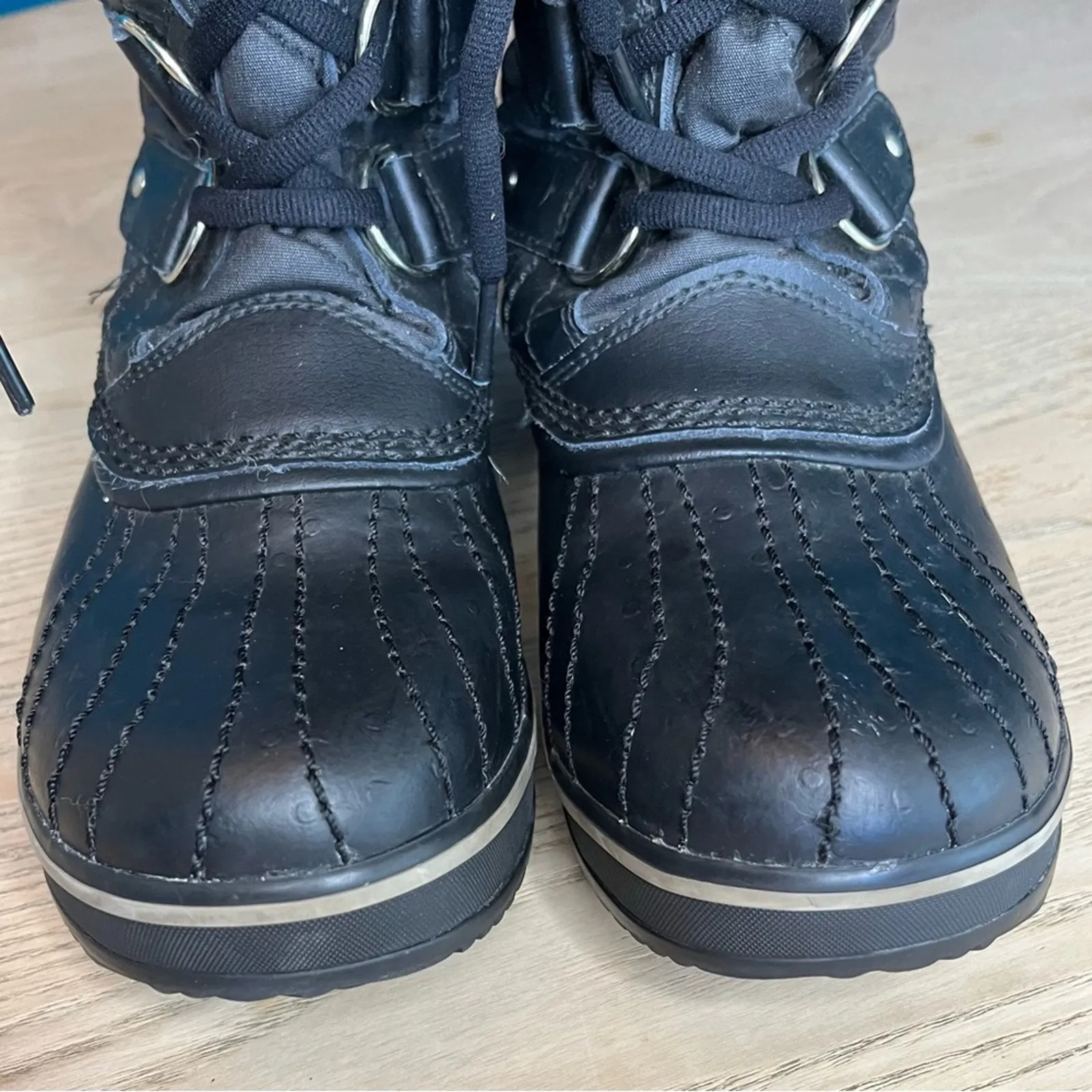 Sorel Tofino II Black Waterproof Quilted Lace Up Snow Boots Womens Size 6.5 - Image 6