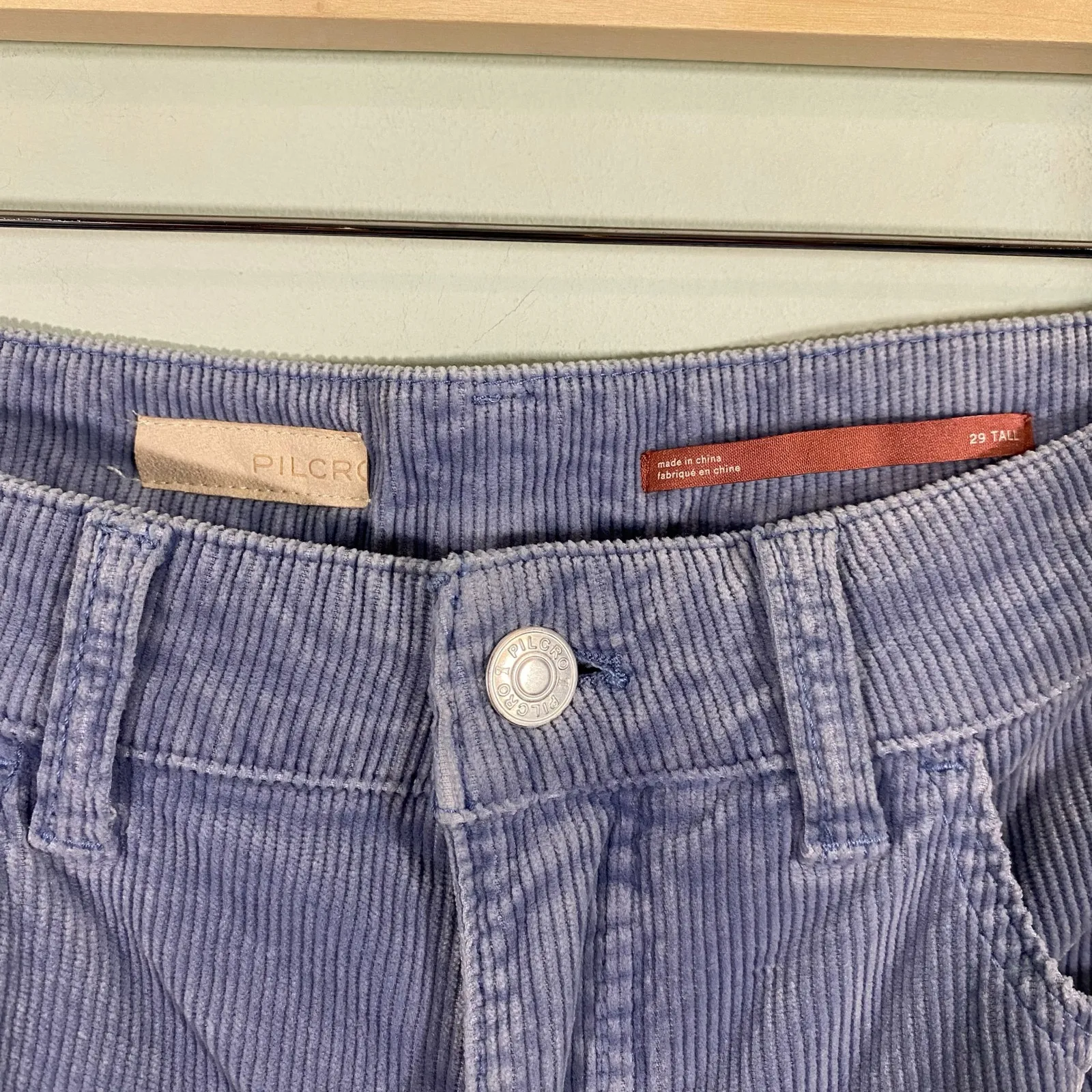 Pilcro by Anthropologie Women Blue Mid Rise Bootcut Corduroy Pants Size 29T - Image 5