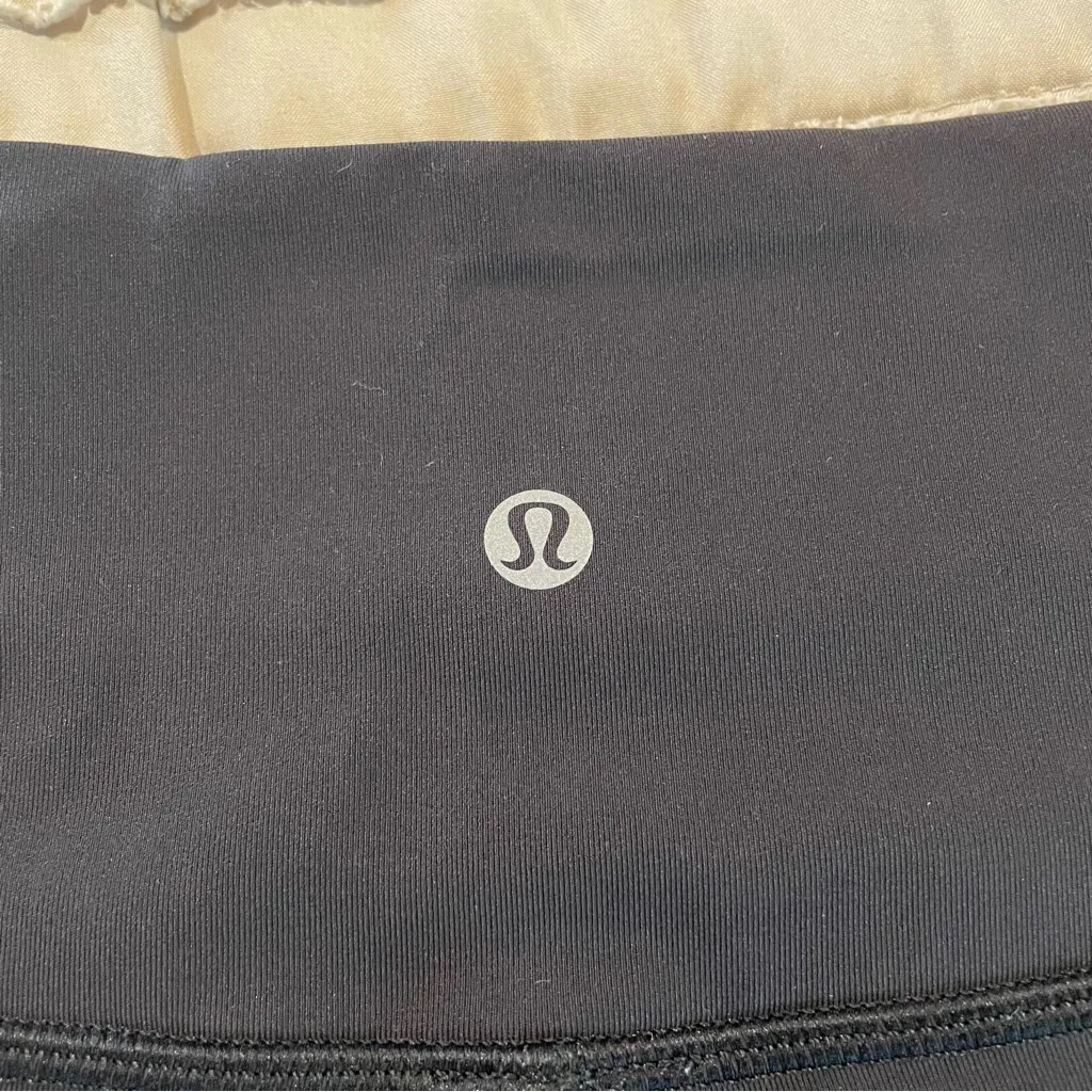 Lululemon Sun Setter Crop Leggings 17.5” Black 8 W6AEQS Sheer Mesh Activewear - Image 6