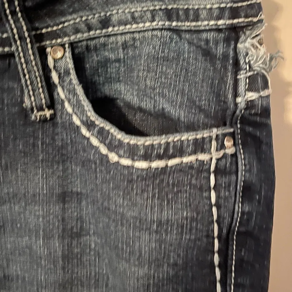 Premier Denim By Rue 21 Low Rise Flare Leg Sequin Pockets Jeans - Image 6