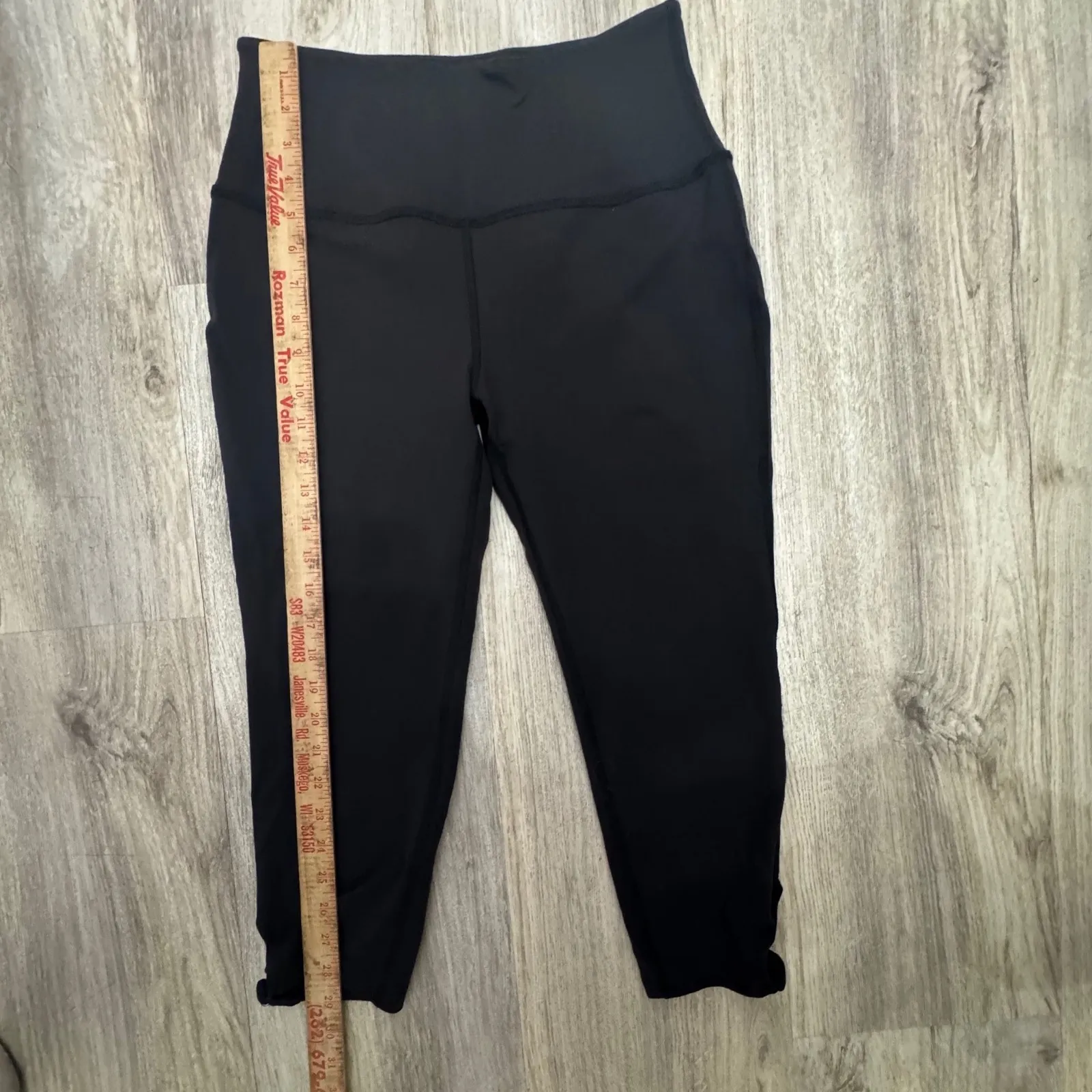 Kate Spade New York Beyond Yoga Black High Waist Cropped Leggings Capris XL - Image 8