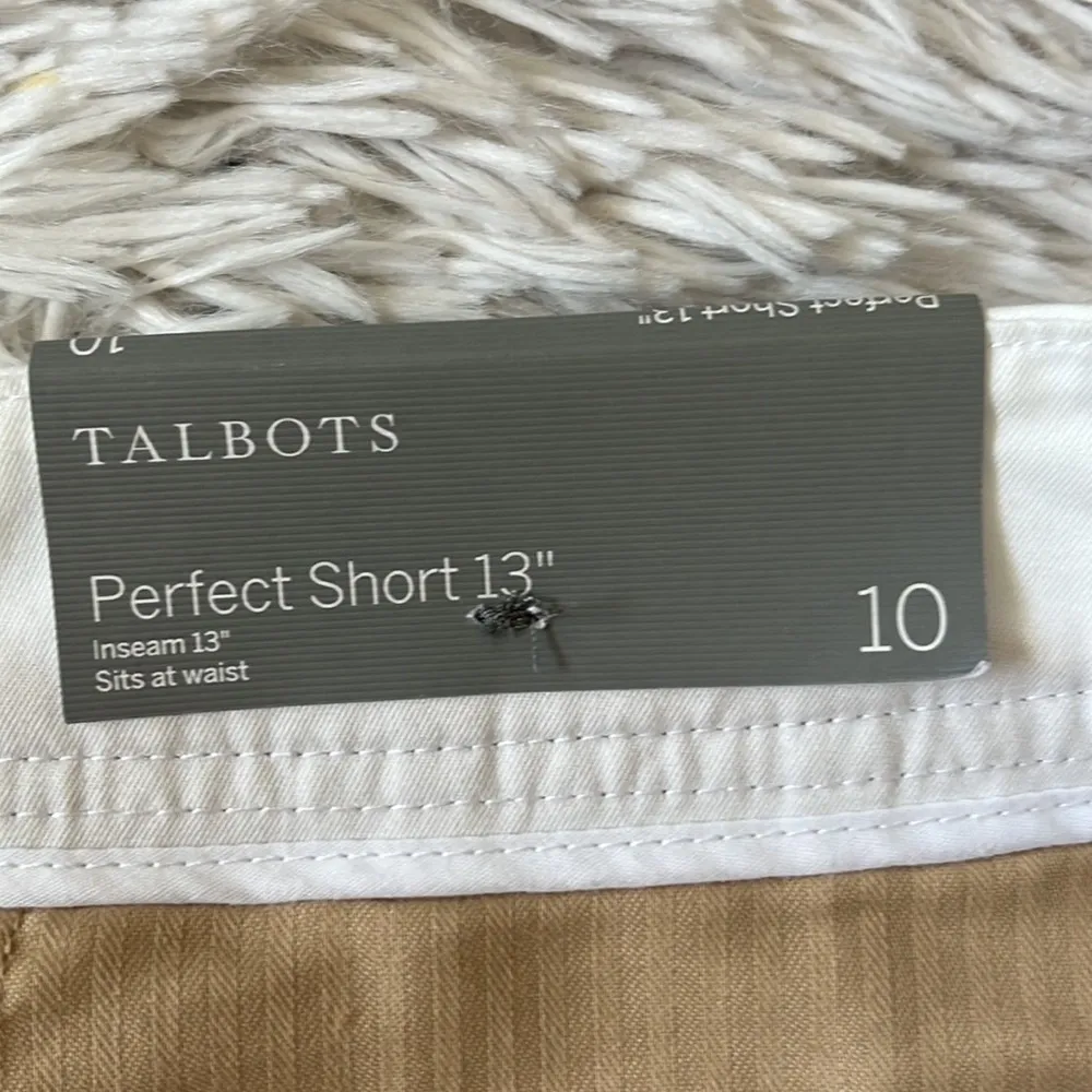TALBOTS Women’s PERFECT SHORTS 13" white size 10 nwt - Image 10