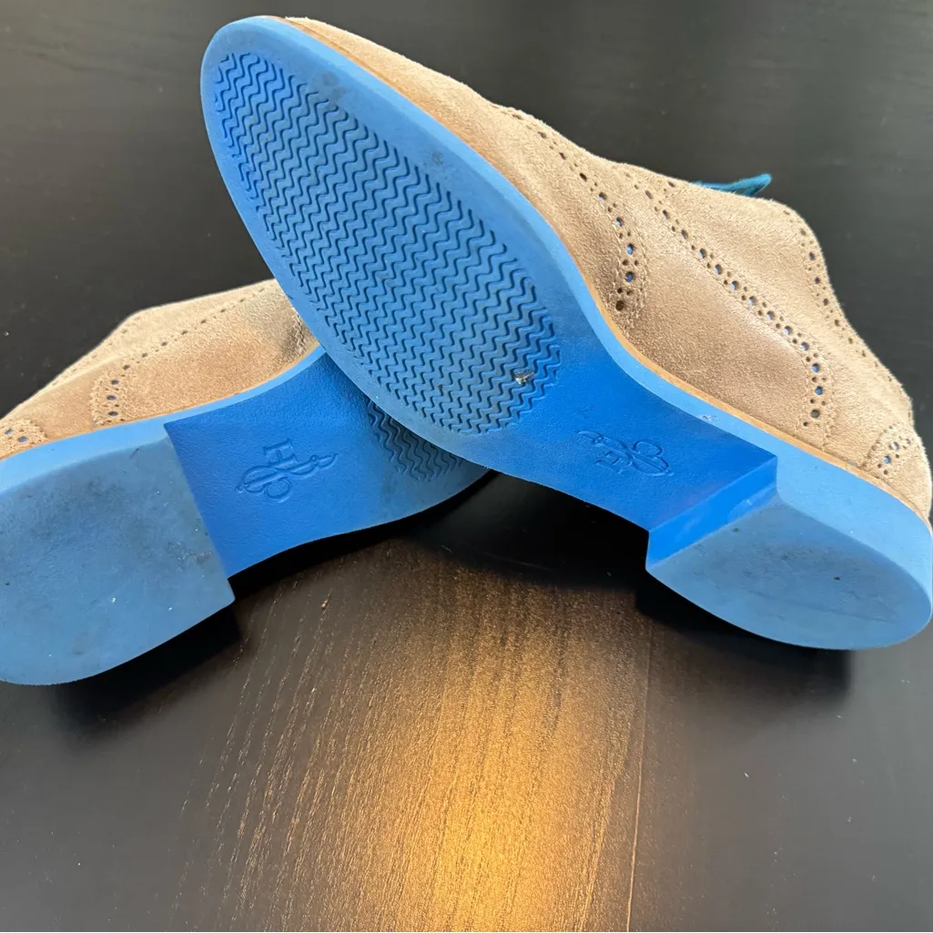 Cole Hann Beige Loafers with Blue Soles sz 8 preppy office casual Tan - Image 7