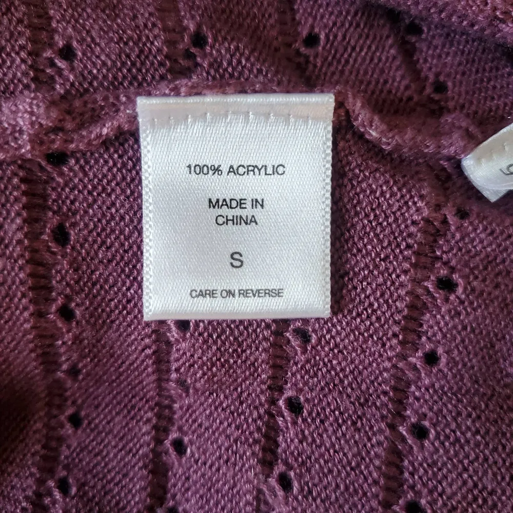 Soho New York & Company Jeans Lightweight Purple Knit Sweater Size S - Image 10